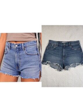 Abercrombie & Fitch High Rise Mom Jean Shorts